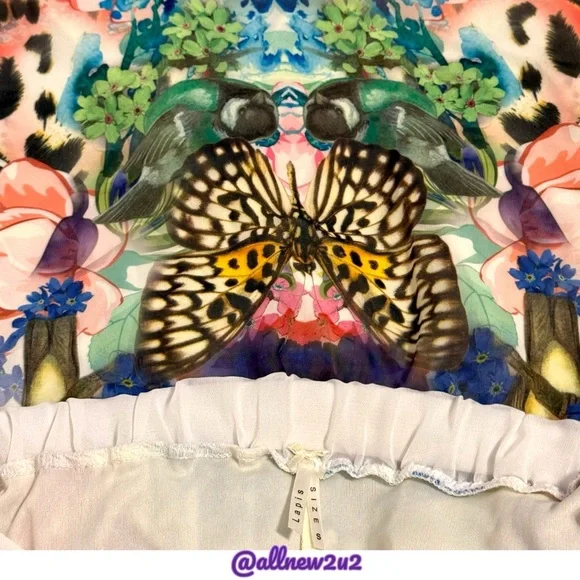 Lapis Butterfly Colorful Floral Maxi Skirt Size Small - Picture 9 of 17